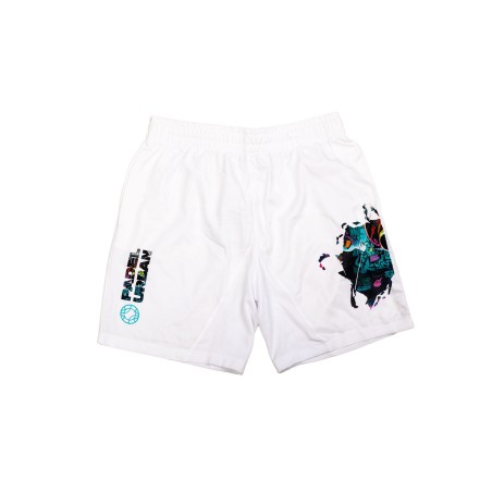 Shorts padel UP Murales Future white