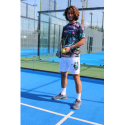 Shorts padel UP Murales Future white